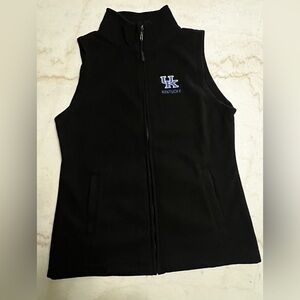 University of Kentucky Black Full Zip Fleece Vest Women’s Size Medium